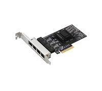 DKSooozs 4 Ports Gigabit Network Card -Port Server Gigabit Network Card Network Card PCIe 2.5 Gigabit RJ45 Lan 10/100/1000/2500Mbps Realtek 8125B Chip