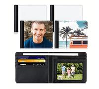 DKSooozs 4Pcs Sublimation Wallet Blank Heat Transfer Sublimation Wallets Bank Card Holder for Men Gift Office Travel Work Supply