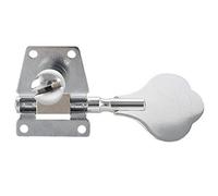 DKSooozs 5Pcs Guitar Accessory Vintage Tuning Pegs Machine Heads Tuners Black 1L4R for 5 Strings Bass Silver