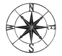 DKSooozs Metal Craft Compass Vane Wrought Iron Decoration Indoor Ornaments Easy To Use Black