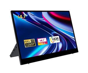 DKSooozs Portable Monitor 14.1 Inch 1080P Full HD Laptop Screen Extension IPS for Games with Second External Screen