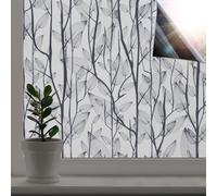 dktie Black Out Privacy Window Film - Opaque Static Cling No-Glue Frosted Film for Bathroom, Bedroom (90x200cm)
