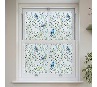 dktie Non-Adhesive Frosted Window Film, Decorative Bird Window Clings Vinyl, No Glue Static Cling Glass Film Removable for Room Décor, Bathroom, Kids Room, Bedroom 44.5 x 200 cm