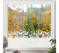 Dktie Rose Window Film - 90cm x 200cm, Decorative Glass Privacy Film - Hollow Pattern Frosted Static Cling, Partially Opaque/Transparent