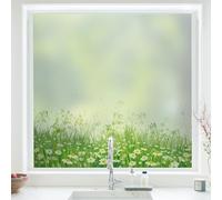 dktie Window Film Privacy Vinyl Stained Glass Window Film Frosted Window Film Removable Floral Static Cling No-Glue Films for Kitchen, Bathroom (05, 90x200cm)
