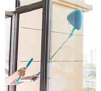 DKULMN 3 in 1 U Shaped Window Cleaning Tool, U Shaped Squeegee Cleaner Kit, External Window Washer with Telescopic Pole, 200cm*30cm*20cm/78.7*11.8*7.9inch