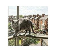 Dkweokk Cat Safety Net Transparent Anti Climb 3 x 5 m Nylon | Weather-resistant weave, prevents escapes, no drill install, Garden Balcony，terrace, staircase, patio, quick setup