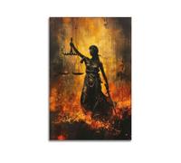 DKWNNZMW Vintage Lady Justice Poster Poster Decorative Painting Canvas Wall Posters And Art Picture Print Modern Family Bedroom Decor Posters 08x12inch(20x30cm)