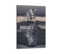 DKWNNZMW White Tiger Poster Poster Decorative Painting Canvas Wall Posters And Art Picture Print Modern Family Bedroom Decor Posters 12x18inch(30x45cm)