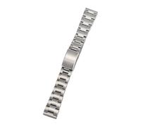 DKWOIS 17MM 18mm 19mm 20mm Flat End O-yster Stainless Steel Solid Bracelet Watch Strap(18mm)
