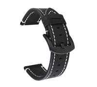 DKWOIS 18mm 19mm 20mm 21mm 22mm 24mm Watch Band Retro Genuine Leather Watch Strap Universal Watchbands Cowhide Wristband Bracelet Belt(Noir,22mm)