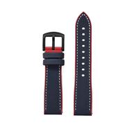 DKWOIS 18mm 20mm 22mm 24mm Hybrid FKM Watch Strap Fluoro Rubber Watchband FPM Soft StrapsQuick Relea Compatible With Each Waterproof Watches(Blue Red 2,22mm)