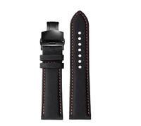 DKWOIS 20 21m 22mm Quick Release Compatible With MIDO M005 M021 Seiko Omega Fiber Nylon Watch Strap Black Orange Cowhide Watchband Men Accessories(Black Orange black C,21mm)