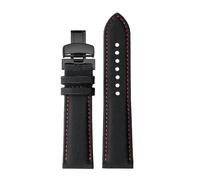 DKWOIS 20 21m 22mm Quick Release Compatible With MIDO M005 M021 Seiko Omega Fiber Nylon Watch Strap Black Orange Cowhide Watchband Men Accessories(Black red black B,23mm)