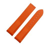 DKWOIS 20mm 22mm Curved End Rubber Watch Band Compatible With Omega Seamaster 300 Hamilton Tudor Seiko Water Ghost Waterproof Strap Watchband(Orange-no clasp,21mm)