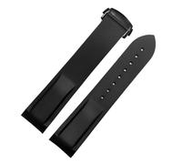 DKWOIS 20mm 22mm Curved End Rubber Watch Band Compatible With Omega Seamaster 300 Hamilton Tudor Seiko Water Ghost Waterproof Strap Watchband(Black-black,21mm)