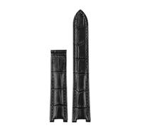 DKWOIS Compatible With Cartier PASHA Folding Buckle Watch Strap Leather Men Women Watchband 21x15m 20x12mm 18x10mm Wristband Accessories(Black No buckle,21.15mm)
