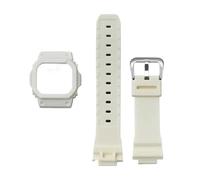 DKWOIS Compatible With Casio G-Shock DW-5030/GLX-5600/GW-M5610 Modified Watch Strap Protective Case Resin Bezel Band Replacement Kit Bracelet Tool(Matte Off-White,For 5600 series)