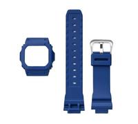 DKWOIS Compatible With Casio G-Shock DW-5030/GLX-5600/GW-M5610 Modified Watch Strap Protective Case Resin Bezel Band Replacement Kit Bracelet Tool(Matte Deep Blue,For 5610 series)