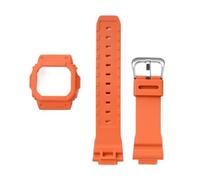 DKWOIS Compatible With Casio G-Shock DW-5030/GLX-5600/GW-M5610 Modified Watch Strap Protective Case Resin Bezel Band Replacement Kit Bracelet Tool(Matte Orange,For 5600 series)