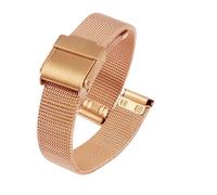 DKWOIS Compatible With Casio Retro Small Gold Watch Strap A159w LA670 La680 La690 A158/A159/A168/169 Breathable Milan Mesh Belt Men Women Watchband(Rose Gold,18 a158 159 168 169)