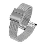 DKWOIS Compatible With Casio Retro Small Gold Watch Strap A159w LA670 La680 La690 A158/A159/A168/169 Breathable Milan Mesh Belt Men Women Watchband(Silver,18 a158 159 168 169)