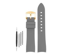 DKWOIS Compatible With G-UCCI GC Bee Red Green 1474 Silicone Watch Strap YA1264033 Arc Mouth Men's and Women's Rubber Watchband 20mm 22mm Bracelet(Gray-gold,22mm)