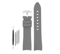 DKWOIS Compatible With G-UCCI GC Bee Red Green 1474 Silicone Watch Strap YA1264033 Arc Mouth Men's and Women's Rubber Watchband 20mm 22mm Bracelet(Gray-silver,20mm)