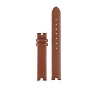 DKWOIS Compatible With g-ucci notch watchband ya141401 ya141501 Leather watch strap belt women GC Leather chain 12mm 14mm soft wrist band Bracelet(Brown-no buckle,14mm)