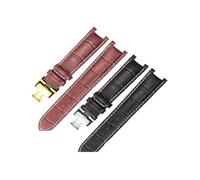 DKWOIS Compatible With Gucci Men Women Guess Concave Interface Genuine Leather Solid Steel Butterfly Buckle Ya133309 Cowhide 2022mm Watch Strap(Blue white-RS-B1,22x13mm)