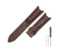 DKWOIS Compatible With Gucci Men Women Guess Concave Interface Genuine Leather Solid Steel Butterfly Buckle Ya133309 Cowhide 2022mm Watch Strap(Brown brown-No,20x11mm)