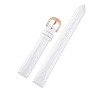 DKWOIS Compatible With Lily2 Women's Smart Watchband Lily Second-generation Vitality Edition Lily 2 Cowhide Leather Wristband 14mm(White rosegold)