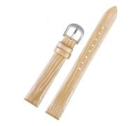 DKWOIS Compatible With Lily2 Women's Smart Watchband Lily Second-generation Vitality Edition Lily 2 Cowhide Leather Wristband 14mm(Champagne-silver)