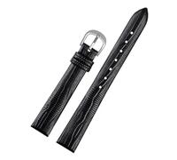 DKWOIS Compatible With Lily2 Women's Smart Watchband Lily Second-generation Vitality Edition Lily 2 Cowhide Leather Wristband 14mm(Black steel)