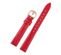 DKWOIS Compatible With Lily2 Women's Smart Watchband Lily Second-generation Vitality Edition Lily 2 Cowhide Leather Wristband 14mm(Red rose gold)