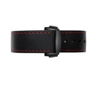 DKWOIS Compatible With Omega Seamaster 300 Speedmaster Silicone Strap Blue Orange 20 22mm Curved End Hamilton Rubber Folding Buckle WatchBand(Black red-black,21mm)