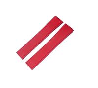 DKWOIS Convex Shape CTS FKM Rubber Watch Strap Quick Release Original Silver Buckle Watch Bands Compatible With Cut To Size 22mm21mm 20mm 19mm(Red,20X18MM_GOLD BUCKLE)