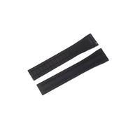 DKWOIS CTS Fluororubber Watch Strap 20mm Quick Release Butterfly Buckle FKM Cut To Size Watch Bands Compatible With Seiko Aquanaut Oemga Seamaster(Black,20MMX16MM_GOLD BUCKLE)