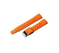 DKWOIS FKM Watch Strap 20mm 22mm Tropical Quick Release Rubber Strap Smart Watch Band Compatible With Rolex Watch MAN Diving Waterproof Bracelet(Orange,22mm)