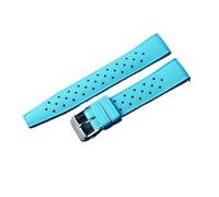 DKWOIS FKM Watch Strap 20mm 22mm Tropical Quick Release Rubber Strap Smart Watch Band Compatible With Rolex Watch MAN Diving Waterproof Bracelet(Cyan,20mm)