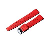 DKWOIS FKM Watch Strap 20mm 22mm Tropical Quick Release Rubber Strap Smart Watch Band Compatible With Rolex Watch MAN Diving Waterproof Bracelet(Red,22mm)
