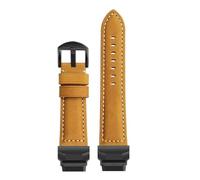 DKWOIS GBD-H1000 Modified Leather Watch Strap Compatible With Casio Cat Man Series GBD-H1000-1/A4/1A7/8/4 Men's Leather Wristband Accessories(A-khaki-black)