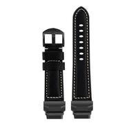 DKWOIS GBD-H1000 Modified Leather Watch Strap Compatible With Casio Cat Man Series GBD-H1000-1/A4/1A7/8/4 Men's Leather Wristband Accessories(B-Black balck)