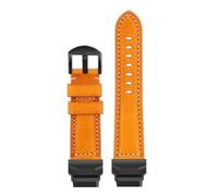 DKWOIS GBD-H1000 Modified Leather Watch Strap Compatible With Casio Cat Man Series GBD-H1000-1/A4/1A7/8/4 Men's Leather Wristband Accessories(B-Yellow black)