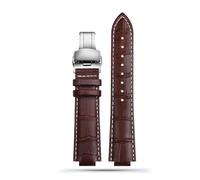 DKWOIS Genuine Leather Watch Strap Compatible With L-ouis Vuitton LV Tambour Q1121 Q114k Convex Watch Band Male 12mm 10mm Men And Women's Bracelet(A-brown a-silver,18.10mm)