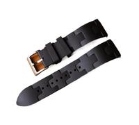 DKWOIS Grade 20mm Fluororubber Watch Strp FKM Compatible With Hermes Strap Bracelets Man Woman Diving Waterproof Quick Release Watchband(Black Silver Buckle,20mm)
