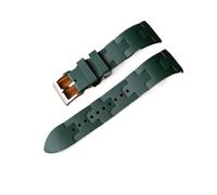 DKWOIS Grade Fluororubber Watch Strap FKM 20mm Compatible With Hermès Strap Bracelets Man Woman Diving Waterproof Quick Release Watchband(Green Silver Buckle,22mm)