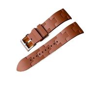 DKWOIS Grade Fluororubber Watch Strap FKM 20mm Compatible With Hermès Strap Bracelets Man Woman Diving Waterproof Quick Release Watchband(Brown Silver Buckle,22mm)