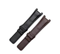 DKWOIS Leather Watch Strap Compatible With GC YA133.2 YA133.3 YA133.5 Cowhide Leather WatchBand Concave Interface 16 20 22mm Soft Bracelet(Red-black,20-12mm)