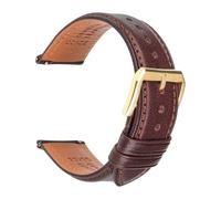 DKWOIS Luxury Genuine Leather Watchband 18mm 20mm 22mm Black Brown Cowhide Watch Band Quick Release Full Grain Calf Watch Strap(Dark Brown G,21mm)